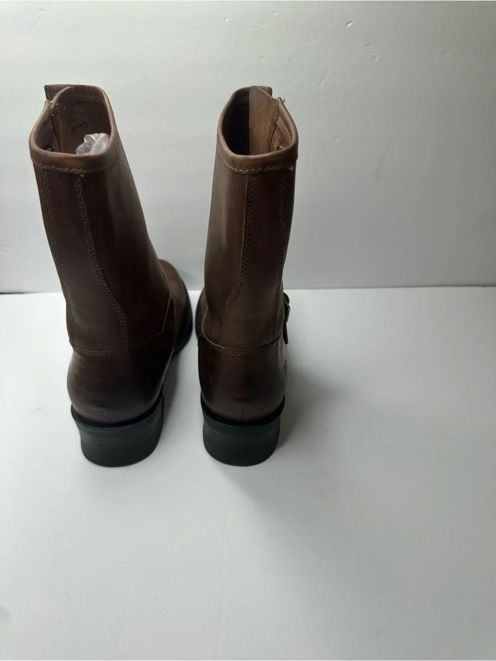 Polo by Ralph Lauren Brown Leather Harness Mid-Calf Boots